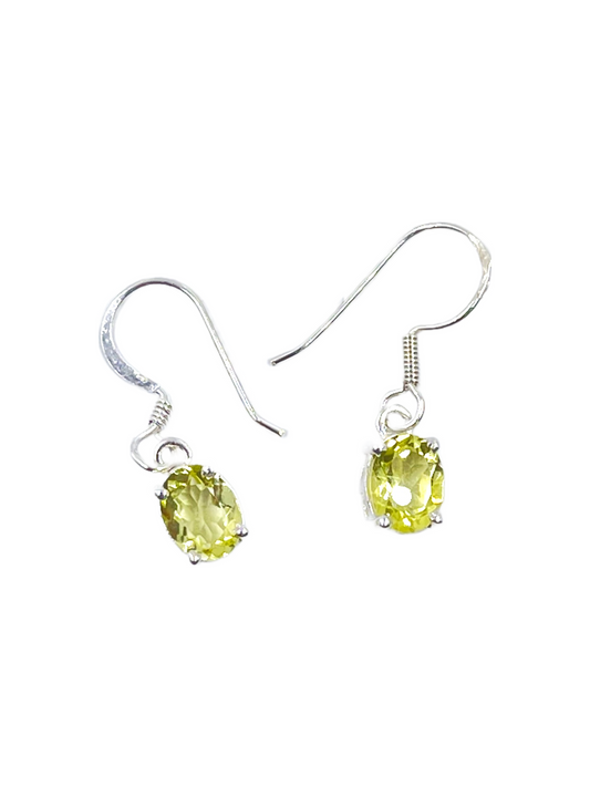 Metal Carats 925 Sterling Silver Lemon Quartz Danglers | 100% Natural Gemstone | Latkan Danglers | 925 Sterling Silver