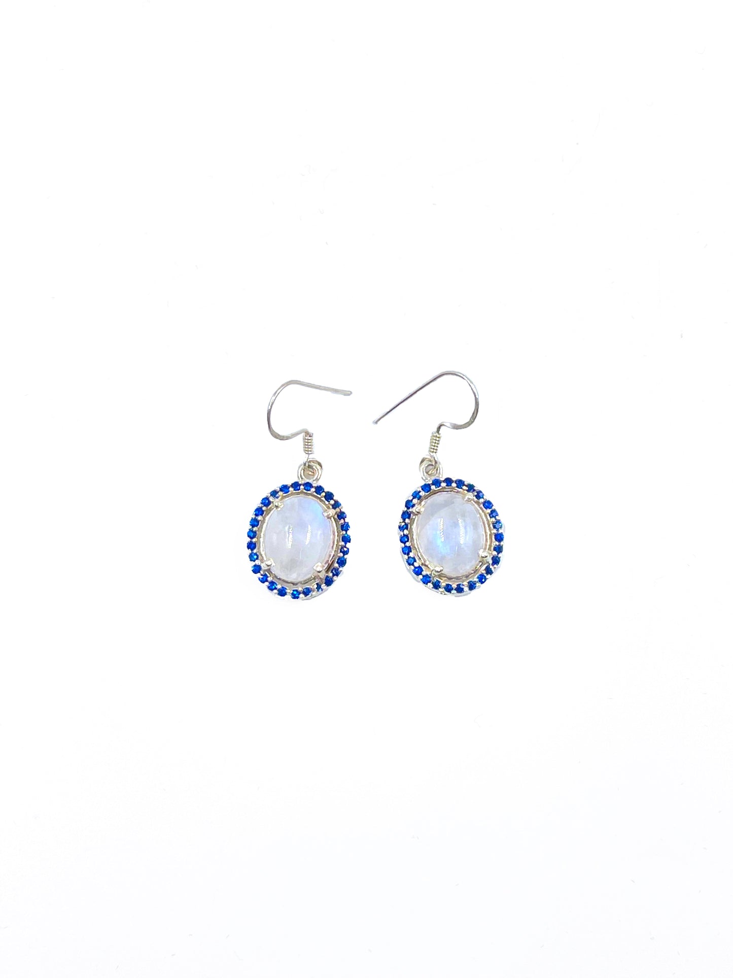 Metal Carats Moonstone Drop Earrings in 925 Sterling Silver | Natural And Authentic Gemstones | For Women | Color Stone Jewellery