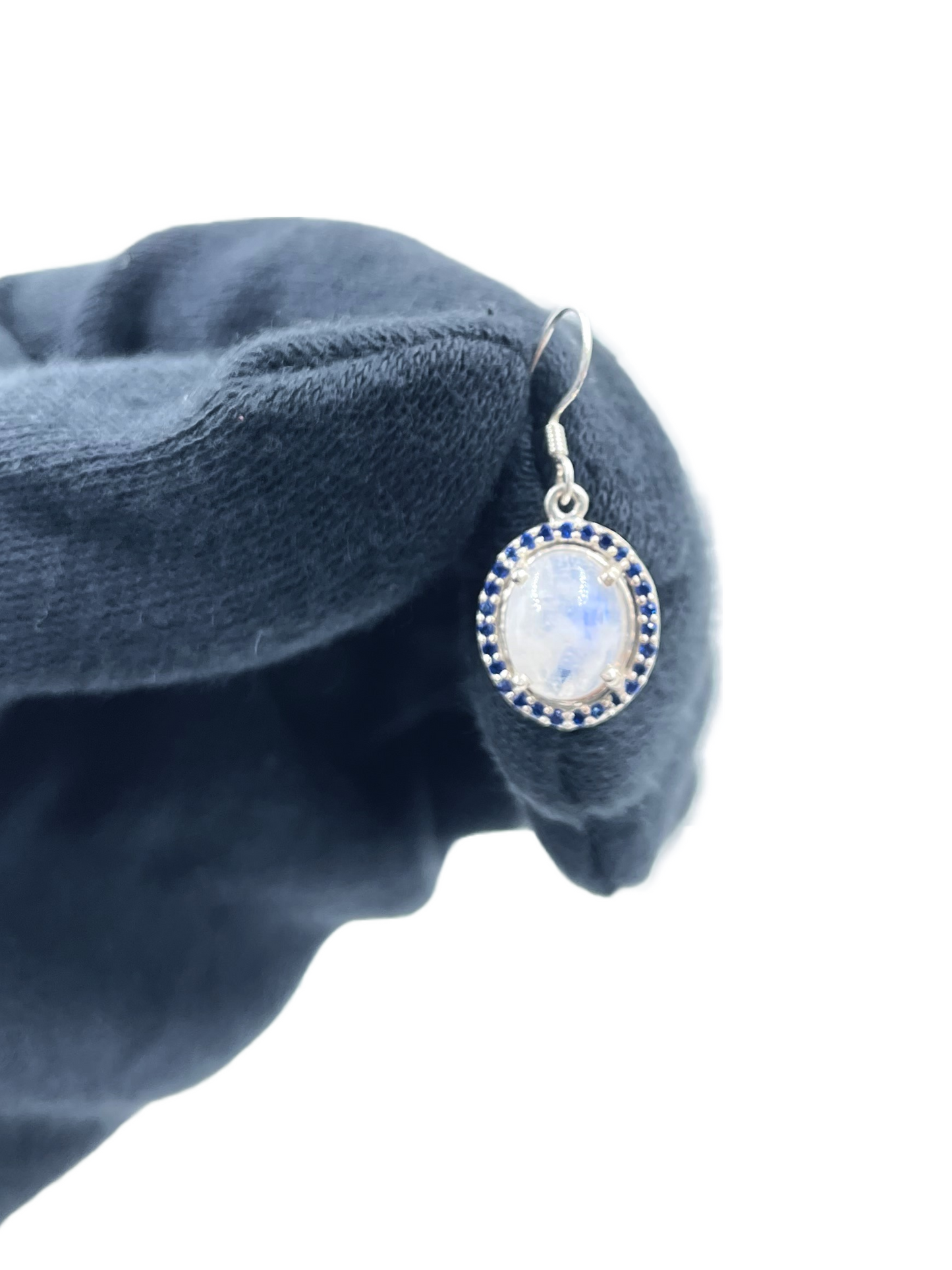 Metal Carats Moonstone Drop Earrings in 925 Sterling Silver | Natural And Authentic Gemstones | For Women | Color Stone Jewellery