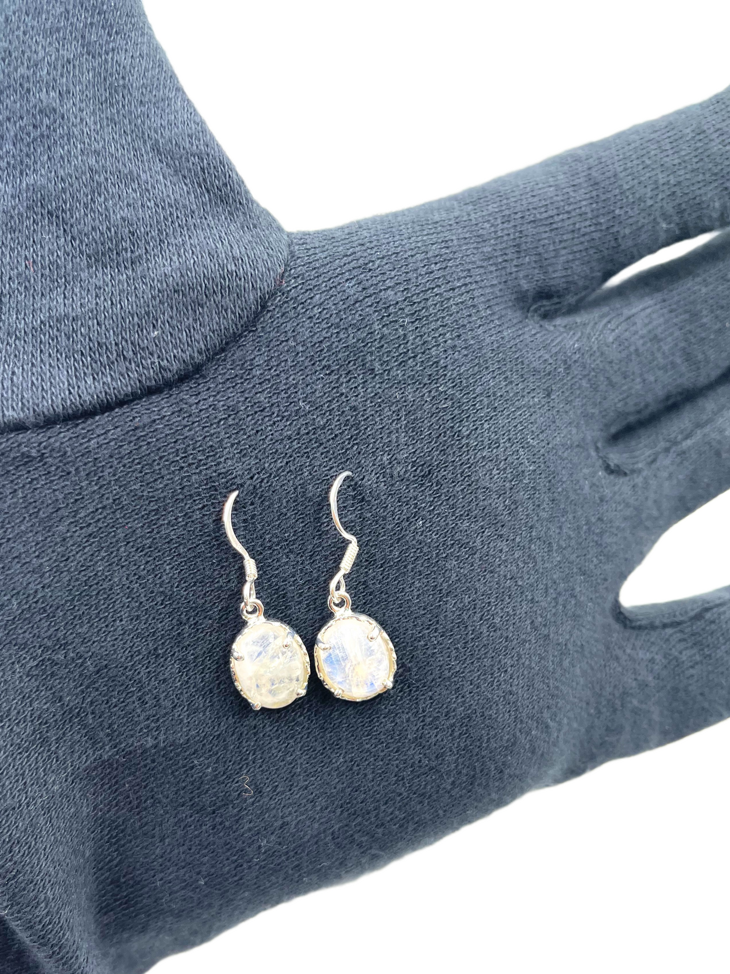 Metal Carats 925 Sterling Silver Moonstone Drop Dangler Earrings | Women | Trendy | Casual