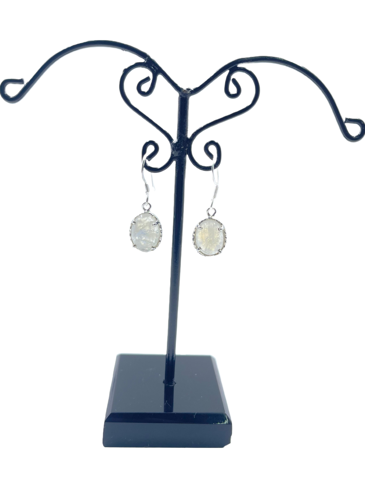 Metal Carats 925 Sterling Silver Moonstone Drop Dangler Earrings | Women | Trendy | Casual