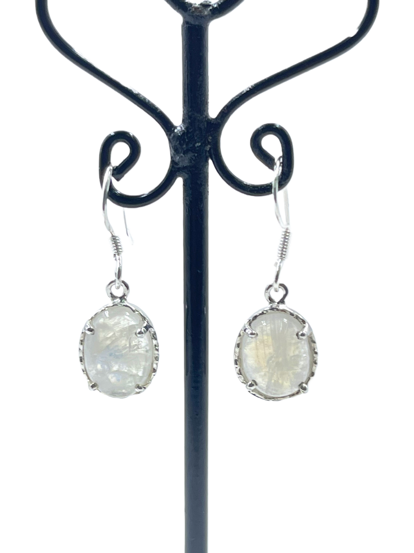 Metal Carats 925 Sterling Silver Moonstone Drop Dangler Earrings | Women | Trendy | Casual