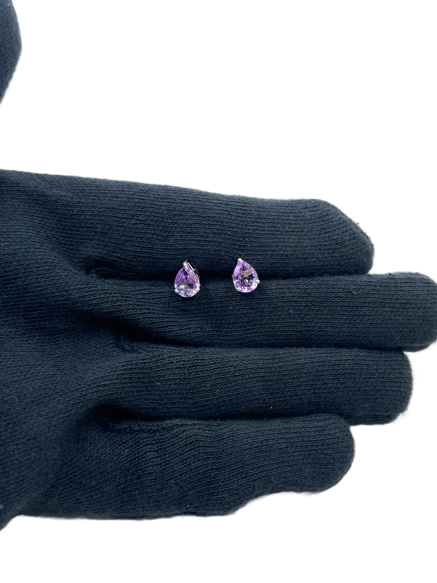 Metal Carats Amethyst 925 Sterling Silver Stud Earrings | Amethyst | Purple | For Women | Natural Gemstone