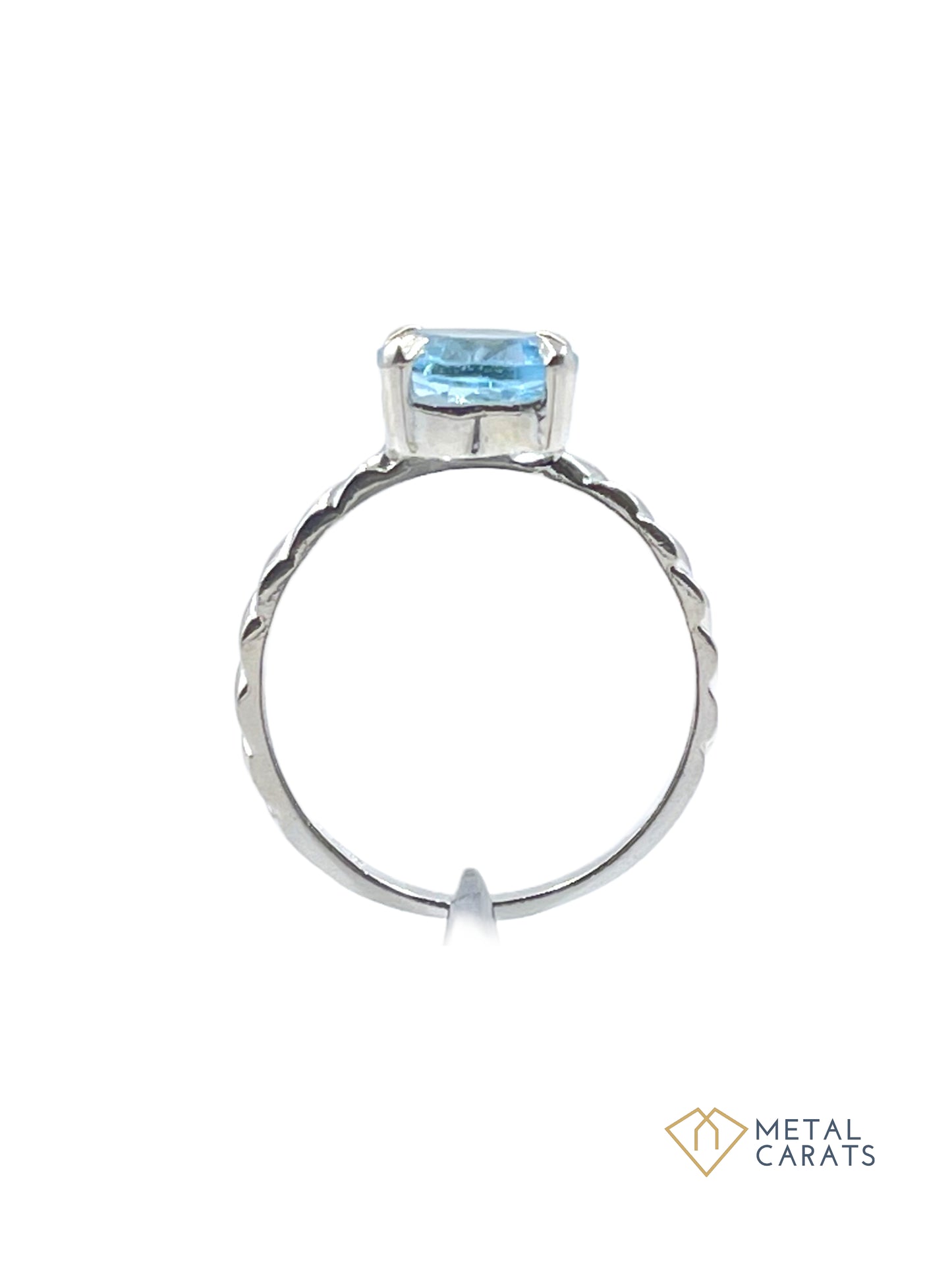 Metal Carats 925 Sterling Silver Blue Topaz Ring | Women | Gemstone | Topaz