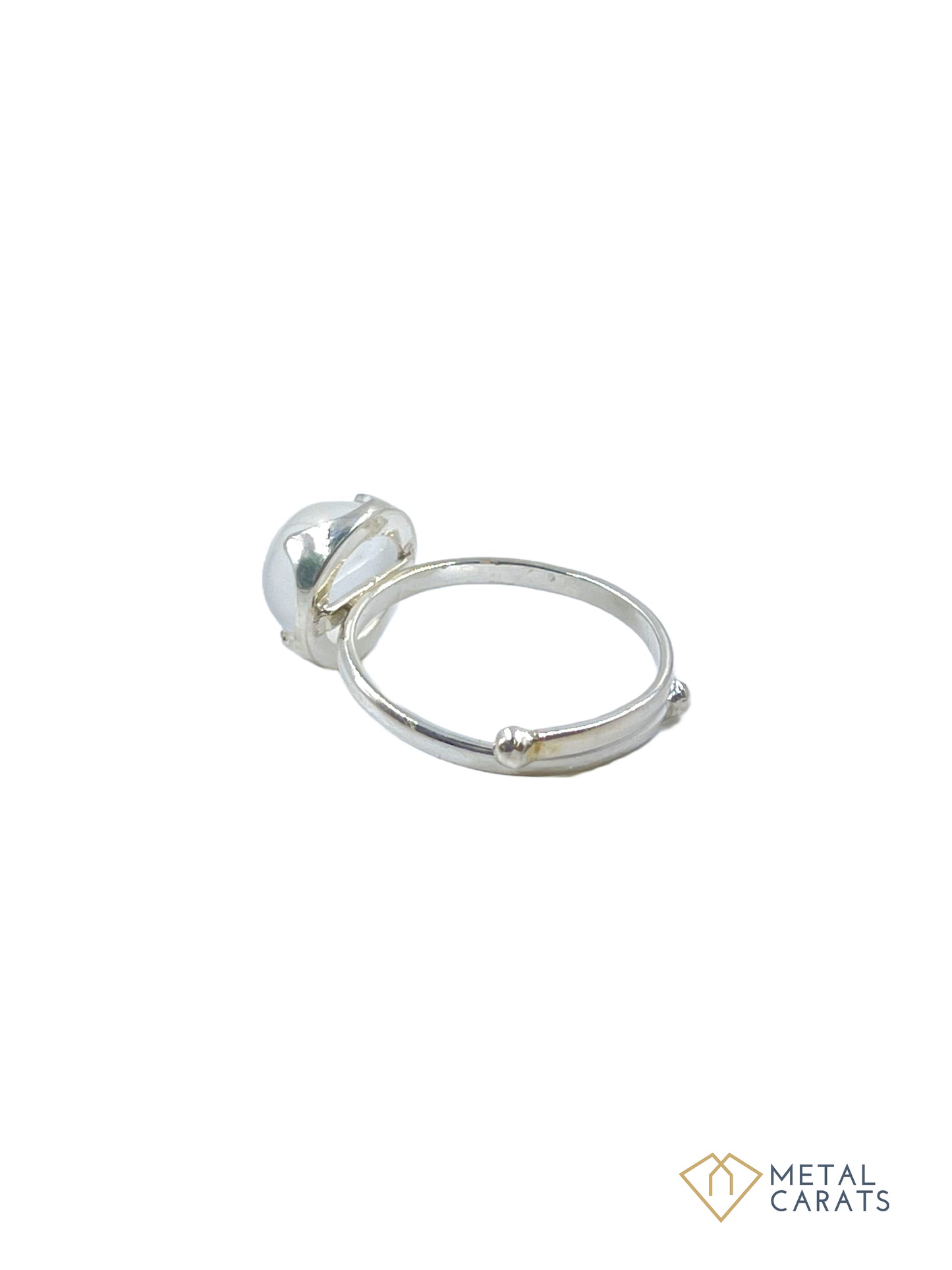 Metal Carats Adjustable Natural Moonlight Ring in 925 Sterling Silver | Women | Adjustable Ring