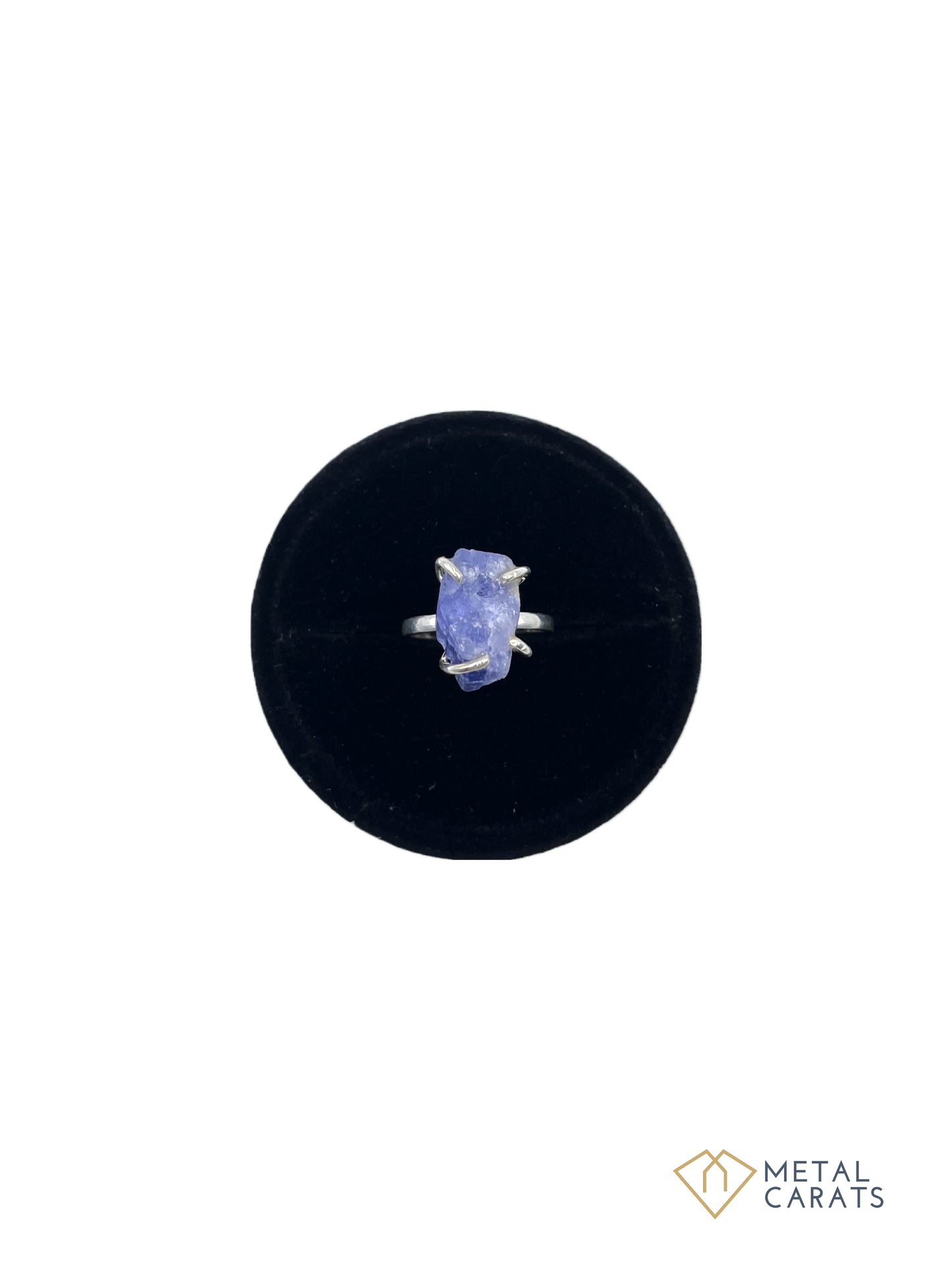 Metal Carats Rough Lapis Gemstone Ring in 925 Sterling Silver | Women | Rough Stone