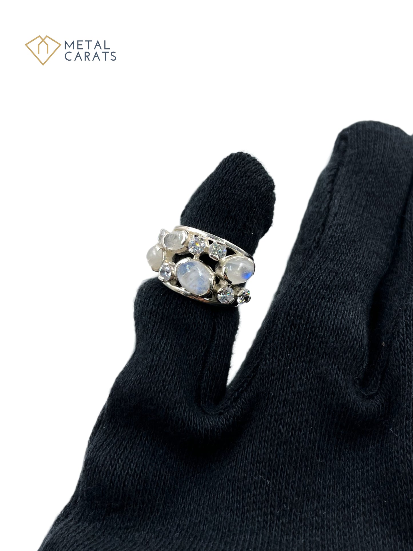 Metal Carats 925 Sterling Silver Moonstone Exclusive Ring | Women | Moonstone