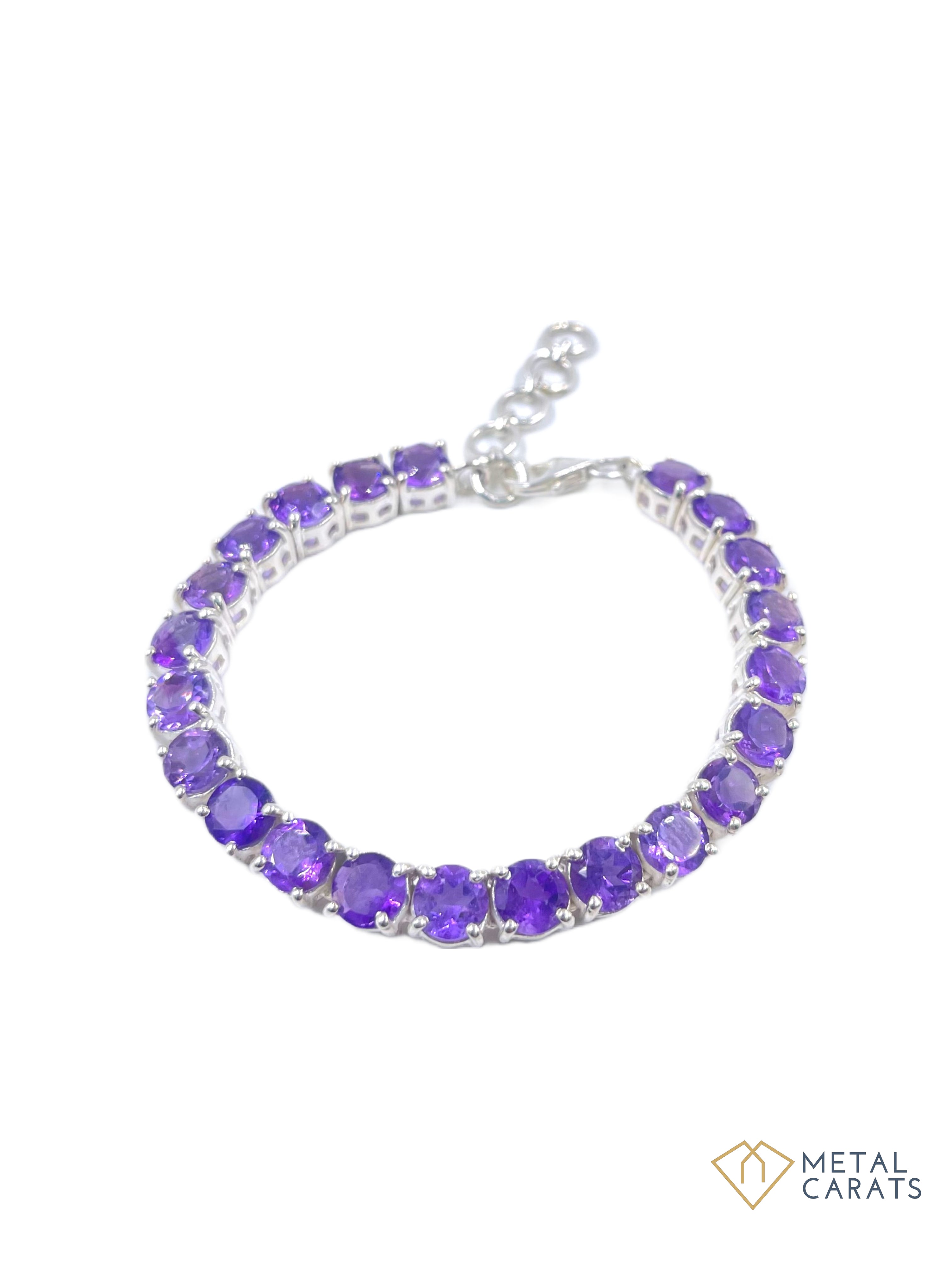 Natural hotsell Amethyst Bracelet * Amethyst Tennis Bracelet - 925 Sterling Silver