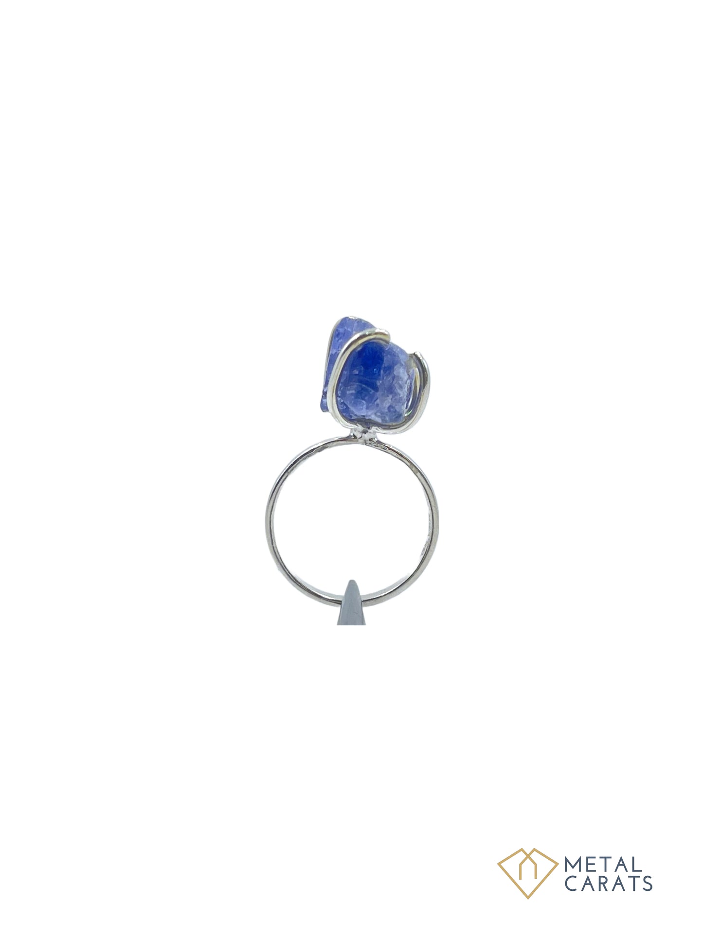 Metal Carats Rough Lapis Gemstone Ring in 925 Sterling Silver | Women | Rough Stone