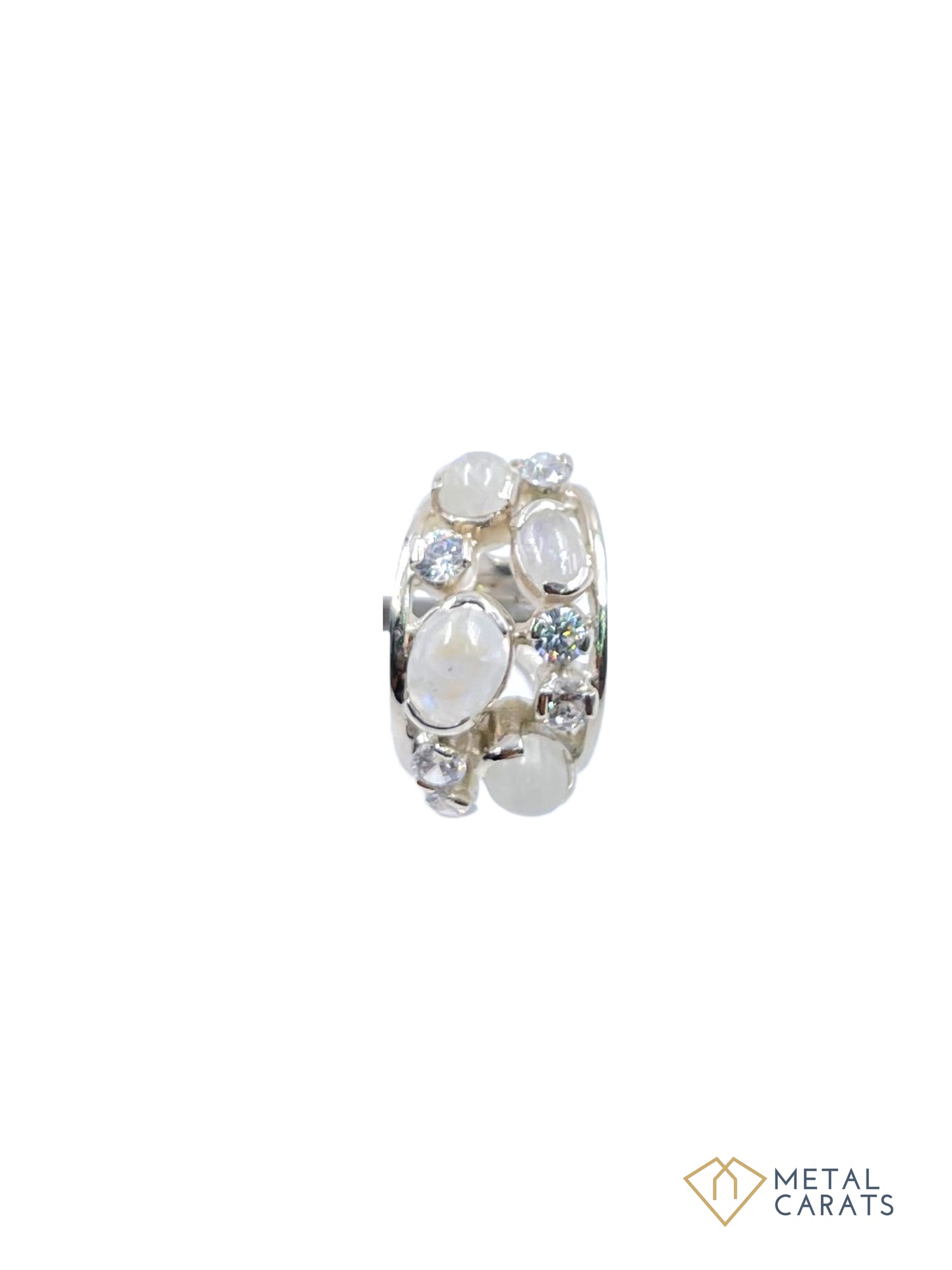 Metal Carats 925 Sterling Silver Moonstone Exclusive Ring | Women | Moonstone