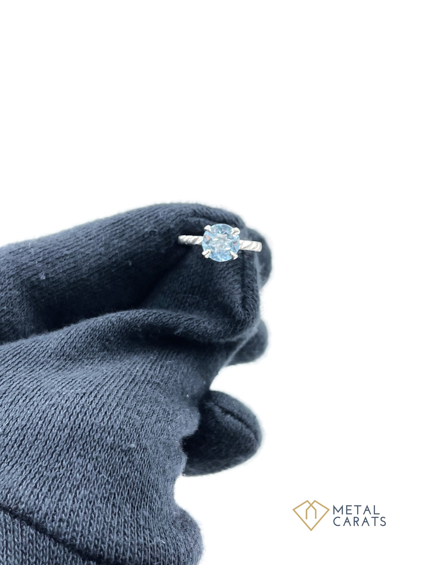 Metal Carats 925 Sterling Silver Blue Topaz Ring | Women | Gemstone | Topaz