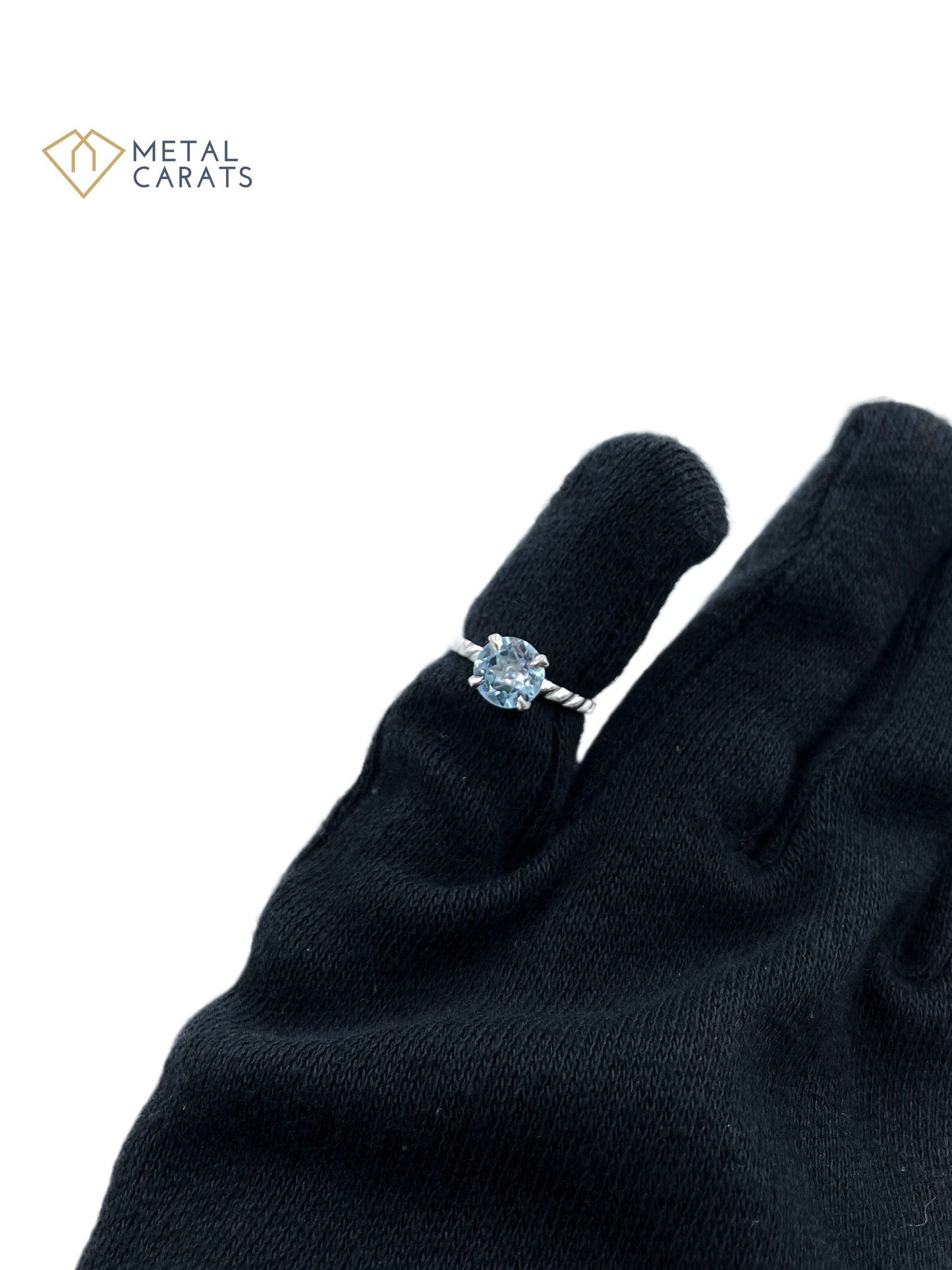 Metal Carats 925 Sterling Silver Blue Topaz Ring | Women | Gemstone | Topaz